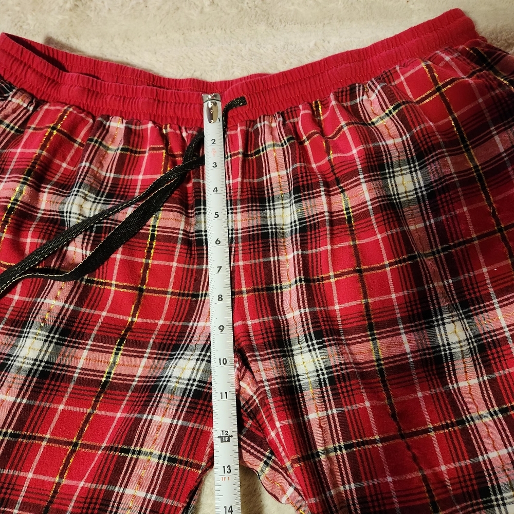 Secret Treasures Women’s Sz 2X Pajama Pants Red Plaid pockets Drawstring - Picture 4 of 10